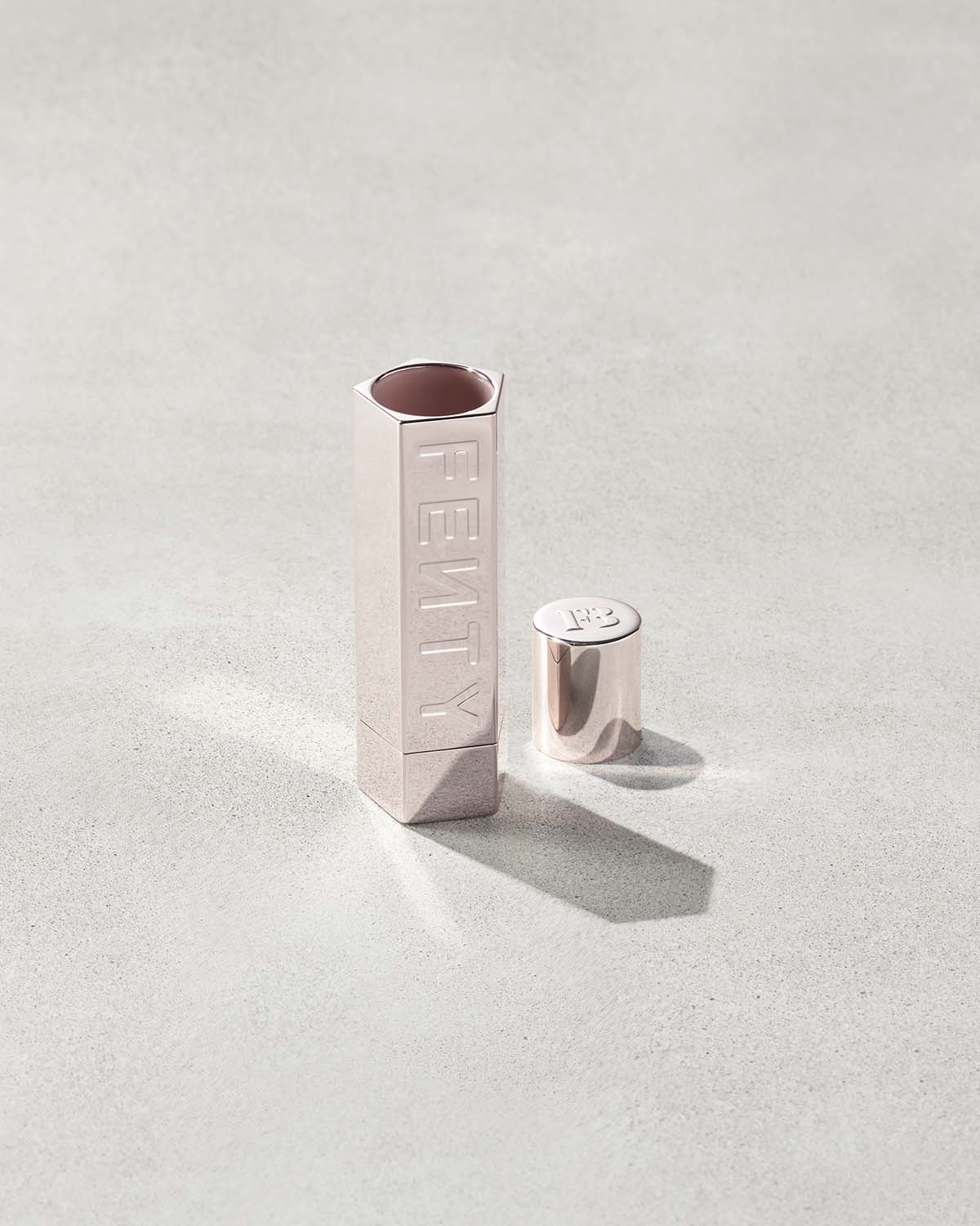 Fenty Icon The Case Semi-Matte Refillable Lipstick — Metallic Nude - Image 6